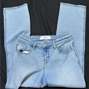 Hollister Women's Light Blue Straight Leg Jeans